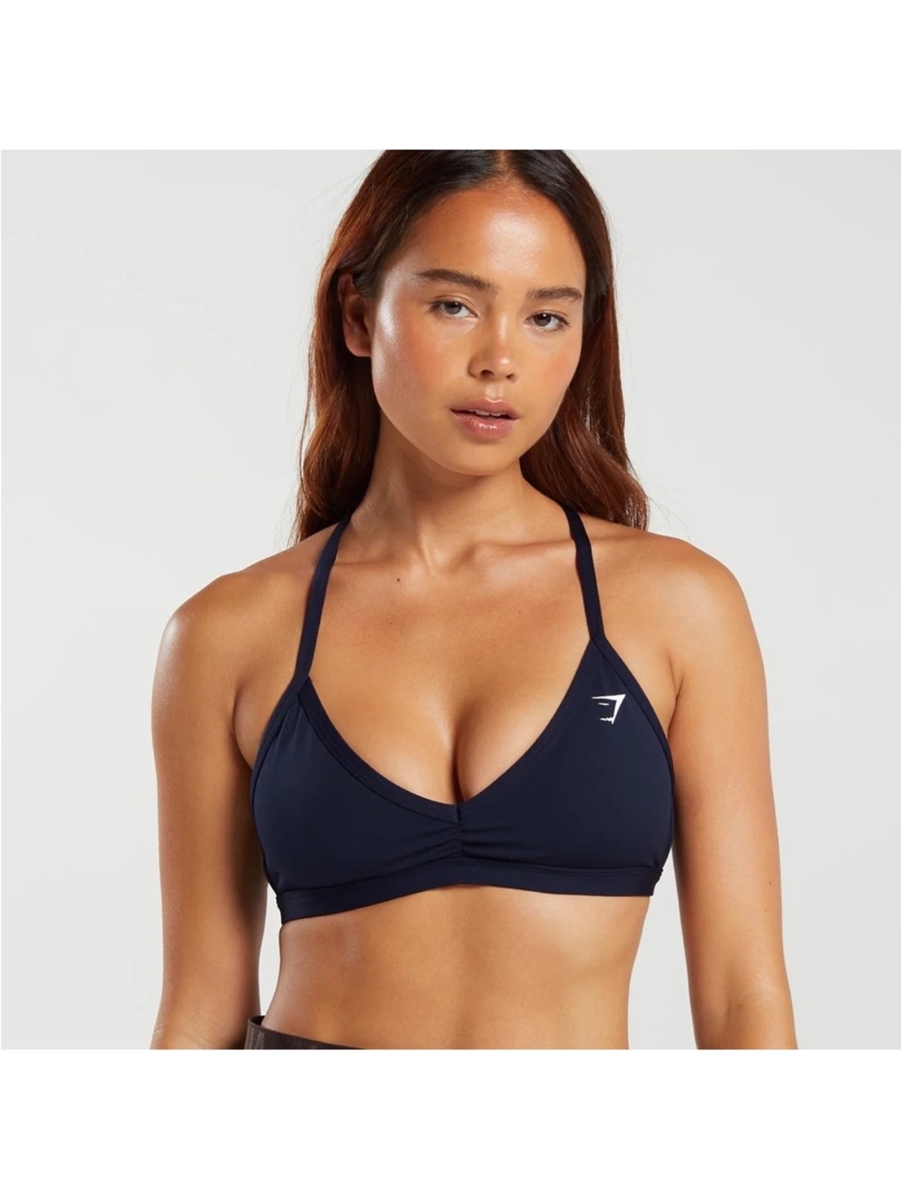 Gymshark Navy Thin-Strap Triangle Sports Bralette